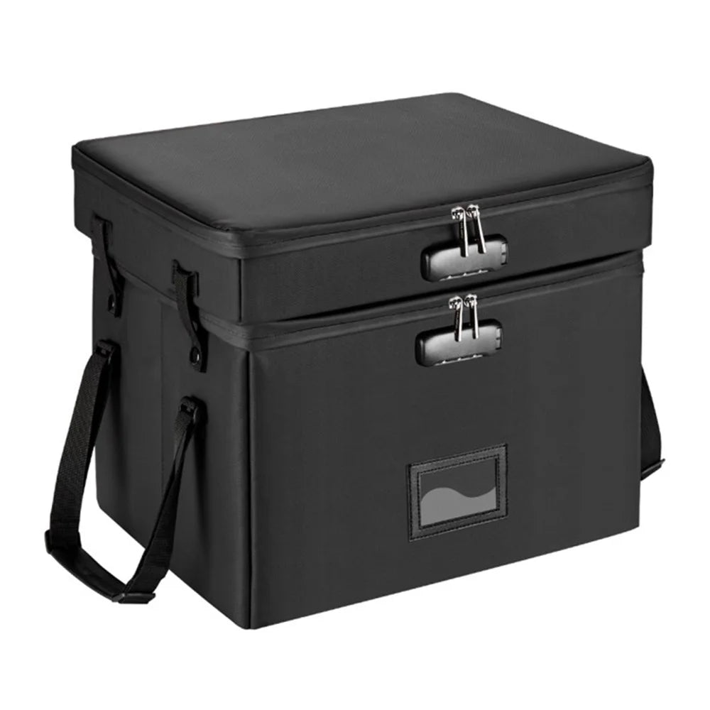 MUIFA Fireproof Document Bag + File Box Collapsible Document Organizer for Letter / Legal Folder - 1