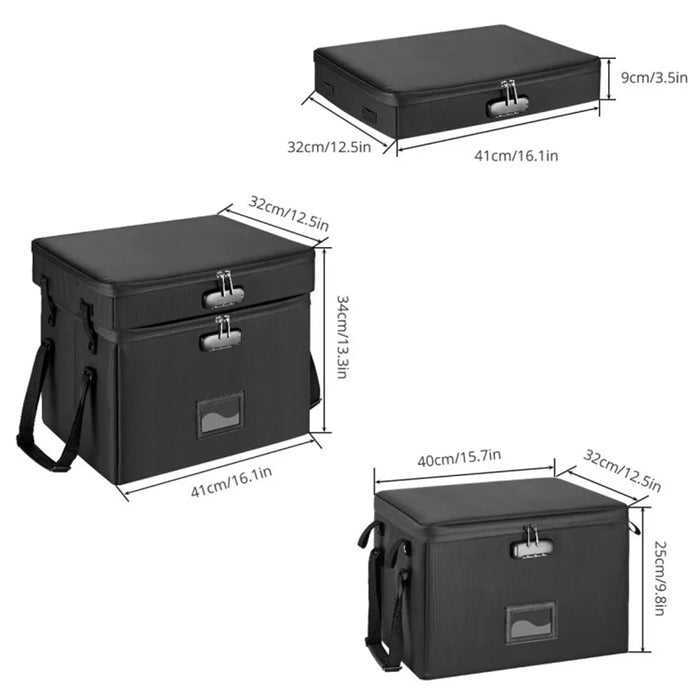 MUIFA Fireproof Document Bag + File Box Collapsible Document Organizer for Letter / Legal Folder - 7