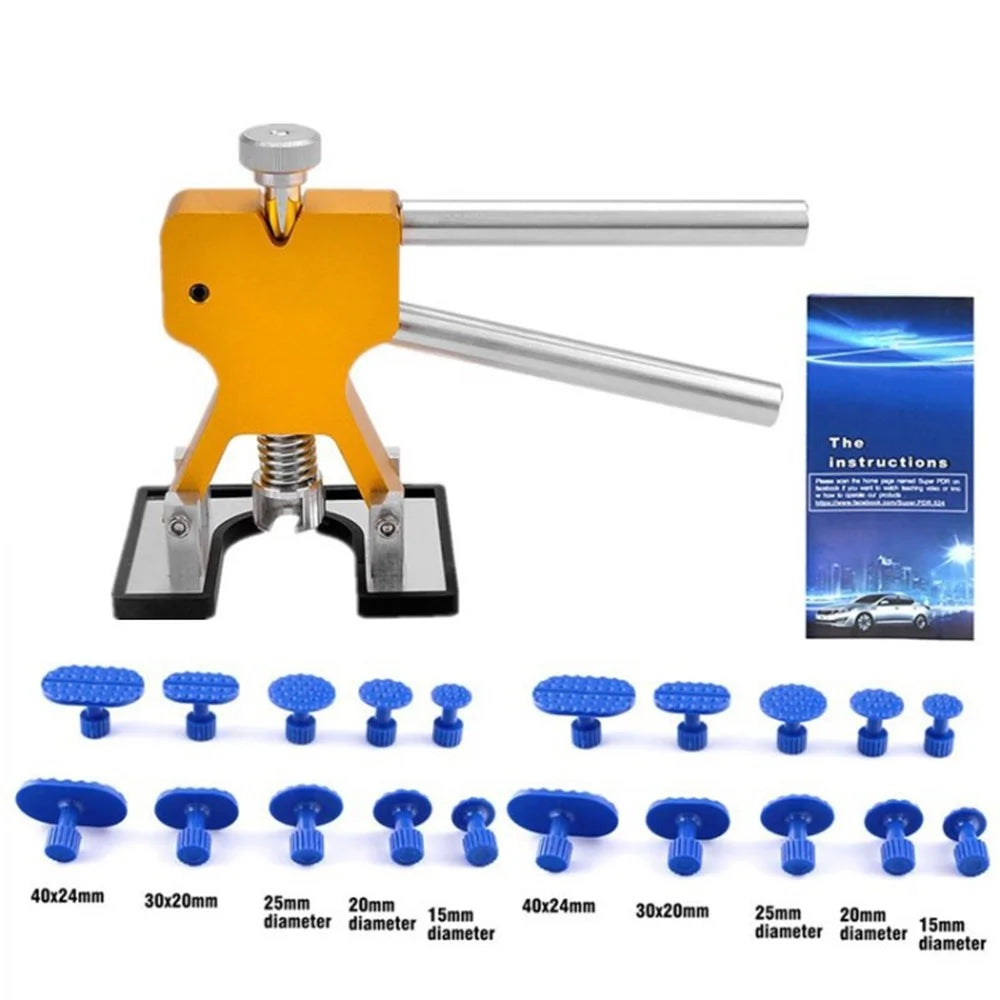 Auto Body Dent Repair Kit Car Dent Puller Hand Tool Remover Tool with Rubber Tabs - A Set - 1