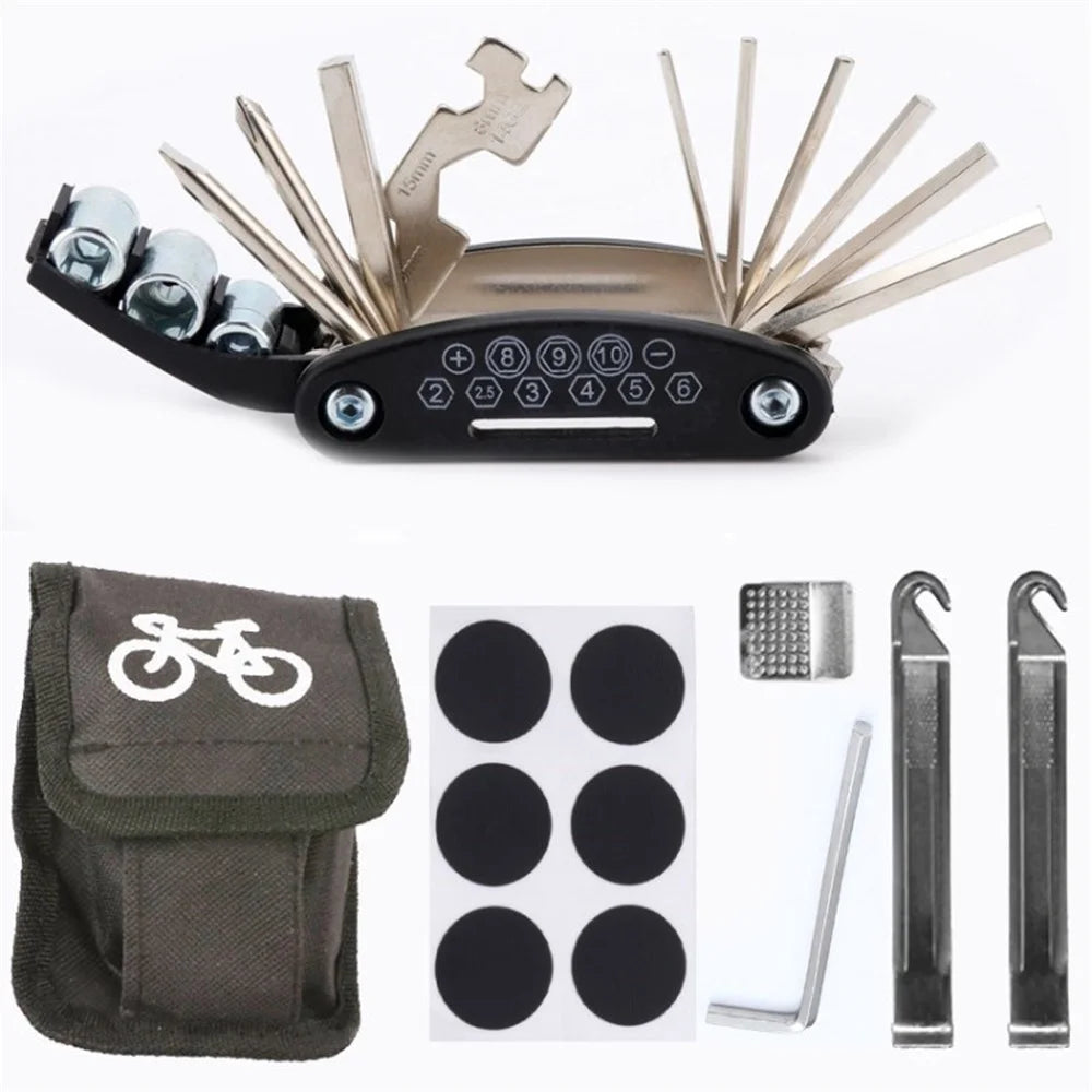 16-in-1 Allen Screwdriver Kit Precision Cycling Mechanic Repair Tool for Bike Motorcycle Tire - 1 Set - 1