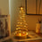 LED Christmas Spiral Light Star Light Iron Ornament Holiday Decoration Lamp - Warm White - 1