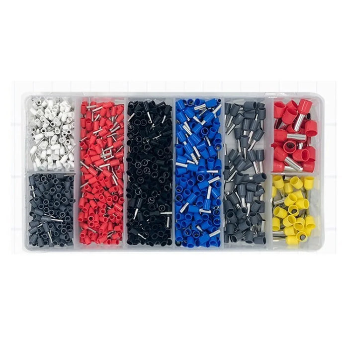 1200Pcs / Set HSC8 6-4 Ferrule Wire Copper Crimp Connector Wire Terminal Kit - 1