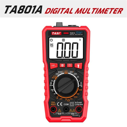 TASI TA801A Manual Digital Multimeter Rms AC DC NCV Auto Range Digital Multimeters Tester Ohm Hz Voltage Meter - 1