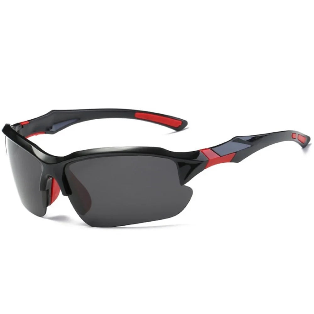 Polarized Sunglasses Bicycle Cycling Glasses Color Changing Eyewear - Grey / Red - 1