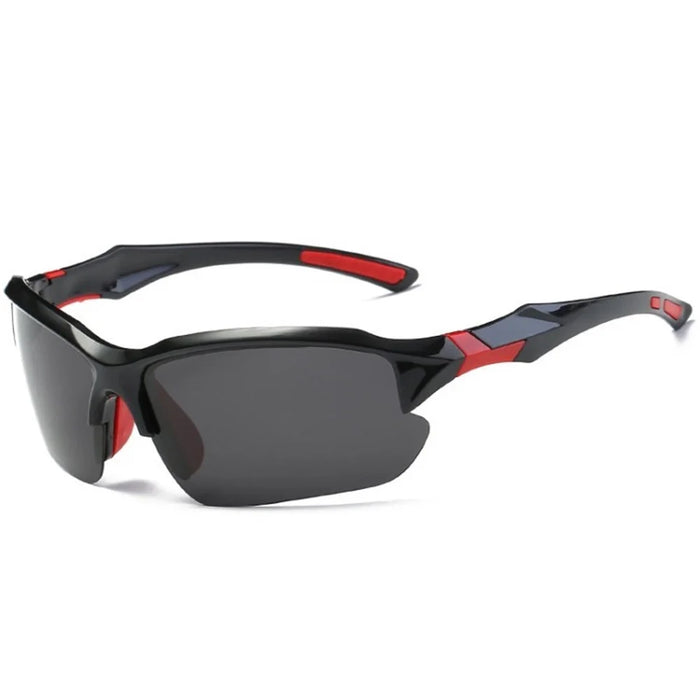 Polarized Sunglasses Bicycle Cycling Glasses Color Changing Eyewear - Grey / Red - 1