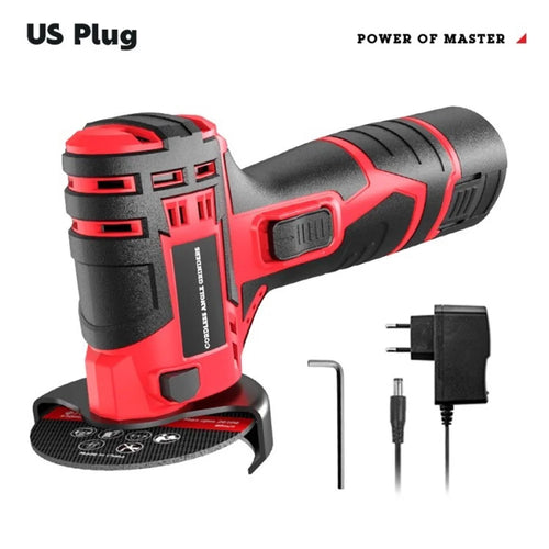 HILDA 12V Angle Grinder Tool 3-inch Electric Mini Handheld Angle Grinder Grinding Machine - US Plug - 1