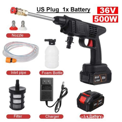 2000W Car Washer High Pressure Car Wash  Machine Washing Gun for Cleaning Patio, Garden, Fences, Car - US Plug - 1