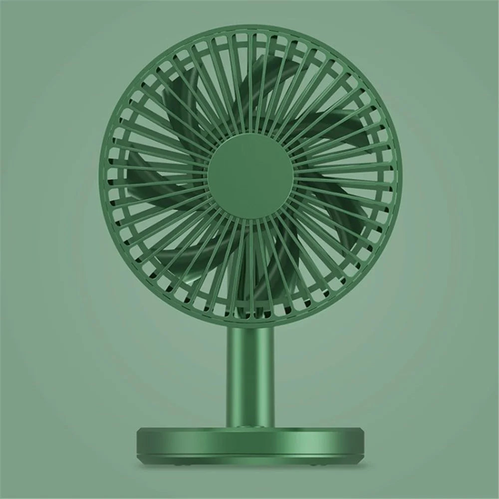 Mini Desktop Table Fan Adjustable Angle Portable Cooling Fan for Home Office Car Outdoor Travel - Green - 1