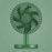 Mini Desktop Table Fan Adjustable Angle Portable Cooling Fan for Home Office Car Outdoor Travel - Green - 1