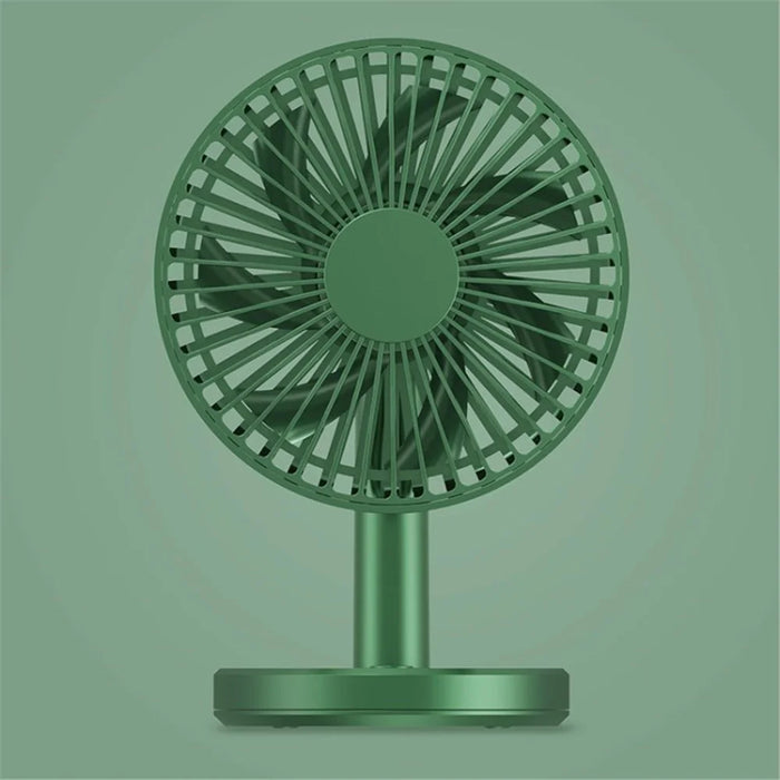 Mini Desktop Table Fan Adjustable Angle Portable Cooling Fan for Home Office Car Outdoor Travel - Green - 1