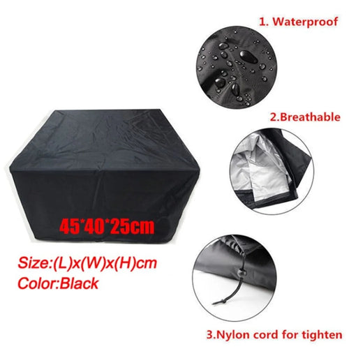 Dustproof 3D Printer Protective Cover Waterproof Print Scanner Cover - Black / 45x40x25cm - 1