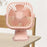 Portable Clip Personal Desk Fan 2000mAh Rechargeable Battery Operated Cooling Table Fan with LED Night Light - Pink - 1