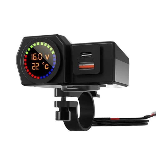 CS-1747A2 PD+USB Charging Motorcycle Phone Charger Voltage Meter Bike Phone Adapter - 1