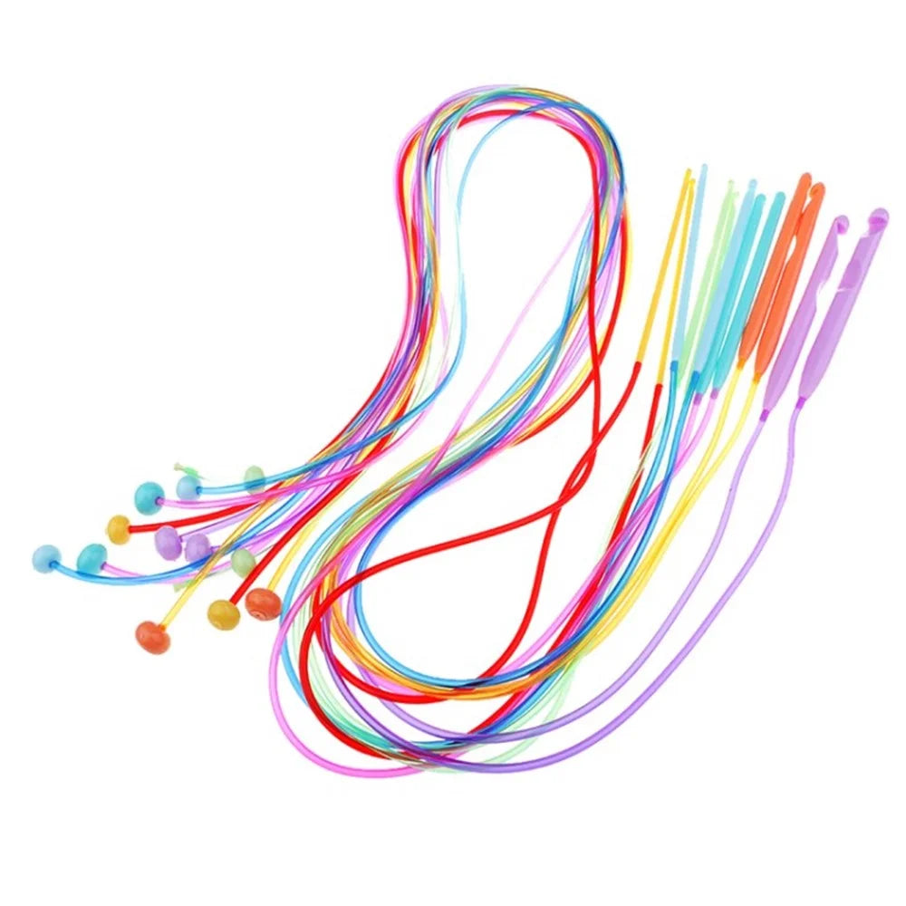 12Pcs / Pack 120cm Crochet Hooks with Cable 3.5mm-12mm for Carpet Weaving Knitting Needles - 1