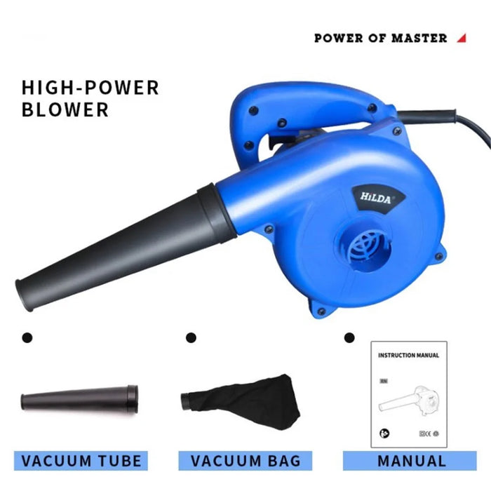 HILDA JS-EB17A High Power Dust Blower EU Plug Air Duster Sweeper for Garage Yards - Blue - 1
