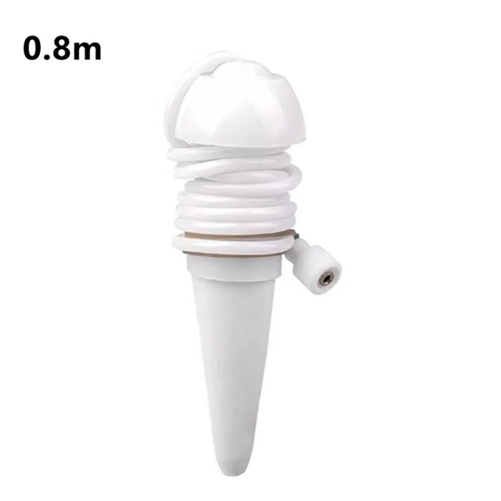 6Pcs Self Watering Spikes Adjustable Plant Watering Spikes Bottle Irrigation Waterier Device for Garden Plants - White / 0.8m - 1