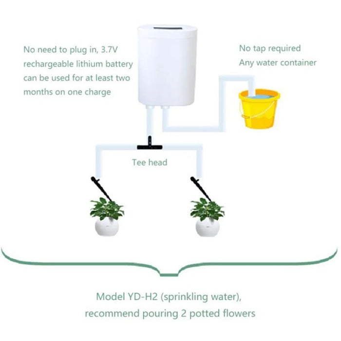Automatic Garden Watering Pump Plant Flower Moisture Control Drip Sprinkler with Timer System - H2 - 1