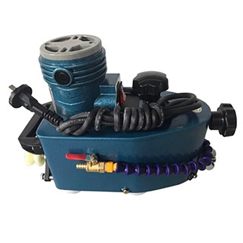 220V Electric Glass Edge Grinder Glass Polishing Machine for Plexiglass Acrylic Marble Ceramic - Flat Plug / Blue - 1