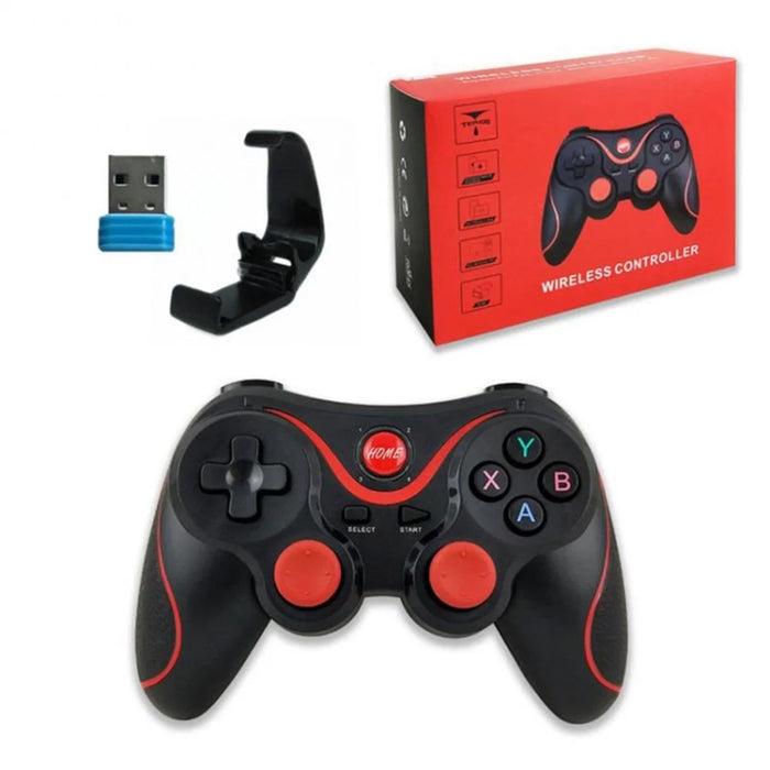 RALAN X3 Wireless Gamepad Joystick Bluetooth-compatible Gamepad Gaming Remote Control for Phone PC Tablet TV Box - Black - 1