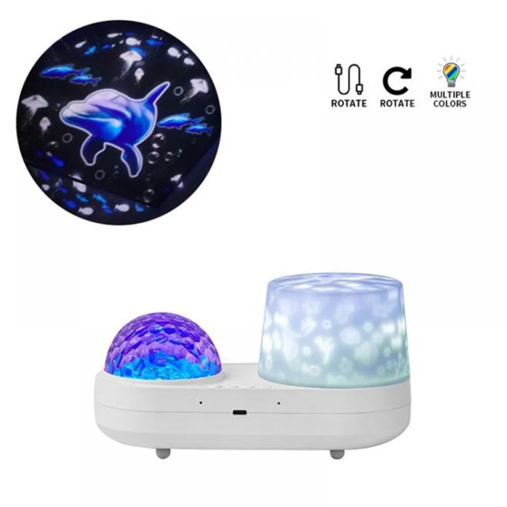 Ocean Projector Lamp 6 Colors 3D Effect Projection Night Light Kids Toys Birthday Christmas Gifts - 1
