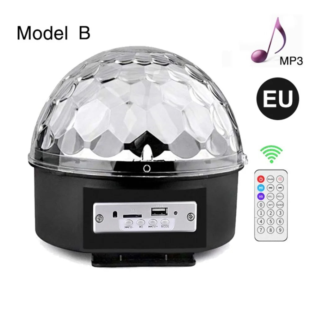Sound Activated Party Stage Light Remote Control DJ Disco Ball Strobe Club Lamp - Normal / EU Plug - 1