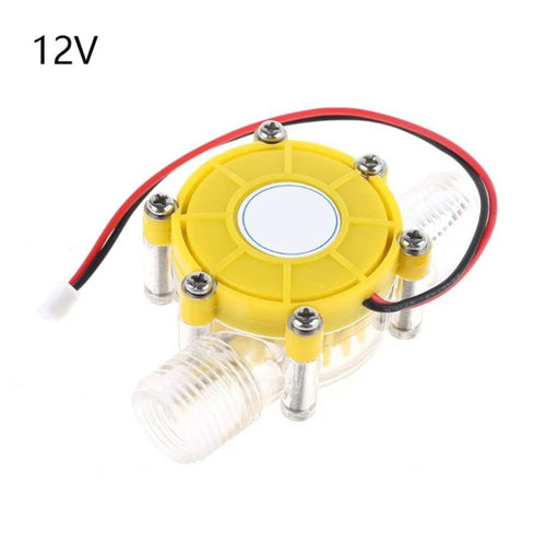 10W Water Flow Pump Hydroelectric Generator Water Charging Generator Wheel - Yellow / DC 12V - 1
