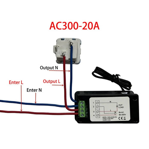 KEWEISI AC 50-300V Voltmeter Ammeter 0-100A KWS Power Energy Meter LAC Power Electricity Meter - AC300-20A - 1
