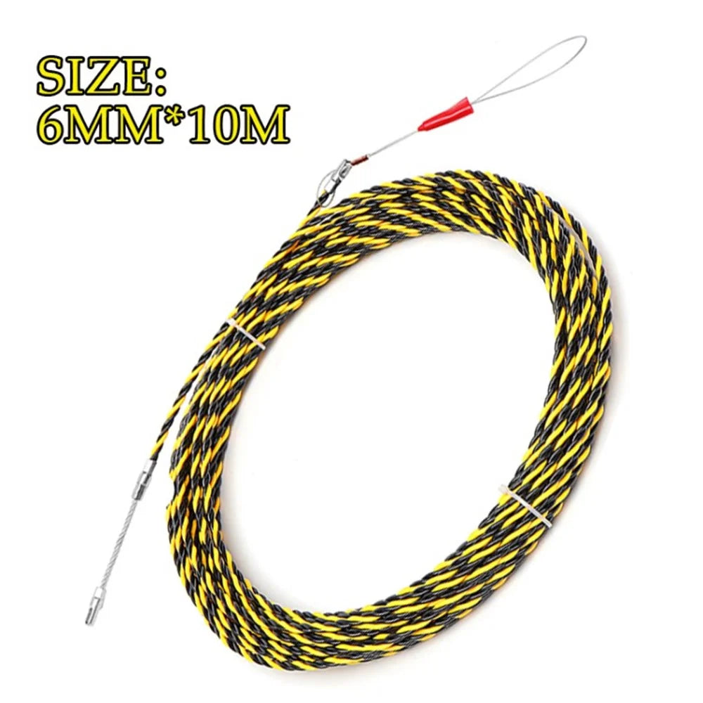 6mm Electric Cable Puller Fish Tape Guide Electrical Wire Construction Tool - 10m - 1