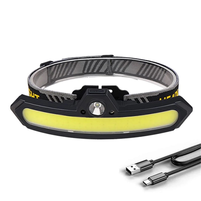 TD15802 COB Headlamp 1200mAh Rechargeable Fishing Headlight Outdoor Floodlight Flashlight - TG - 1