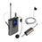 Wireless Headset Microphone System Lavalier Lapel Mic with Transmitter and Mini Rechargeable Receiver for Cameras Smartphones Laptops - Grey - 1