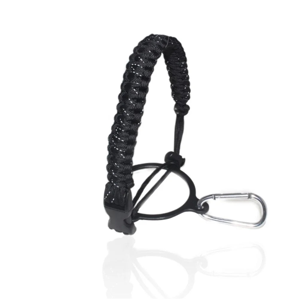 Roll Bar Grab Handles Paracord Grip Handle for Water Bottles Strap Carrier - Black - 1
