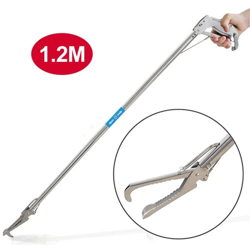 Professional Collapsible Snake Tongs Reptile Catcher Rattlesnake Grabber Pickup Handling Tool - 1.2m - 1