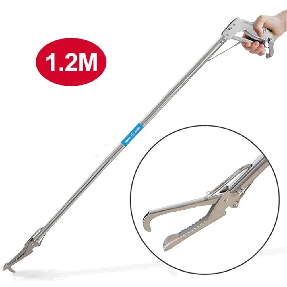 Professional Collapsible Snake Tongs Reptile Catcher Rattlesnake Grabber Pickup Handling Tool - 1.2m - 1