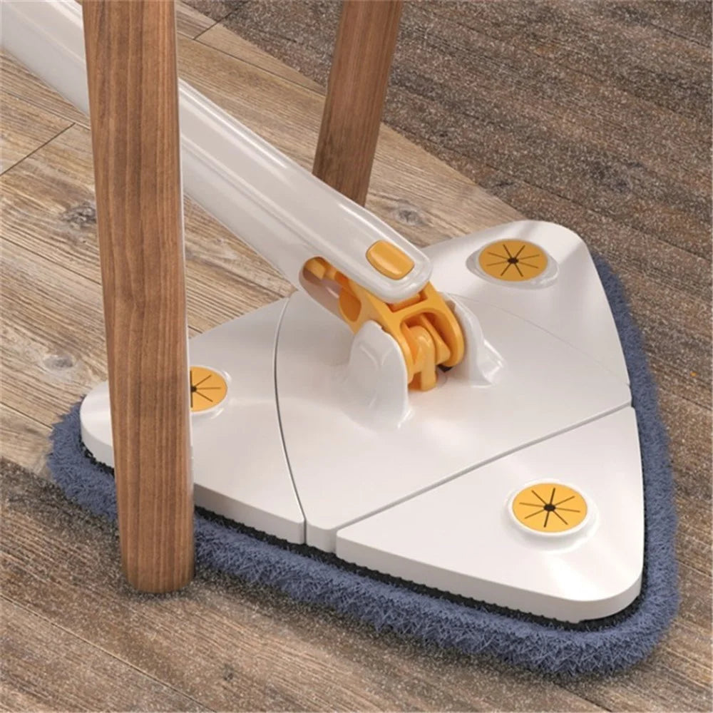 Automatic Squzze Spin Floor Mop Rotating Broom for Floors Corners, Heavy Dirt, Pets Hair Cleaning - White - 1