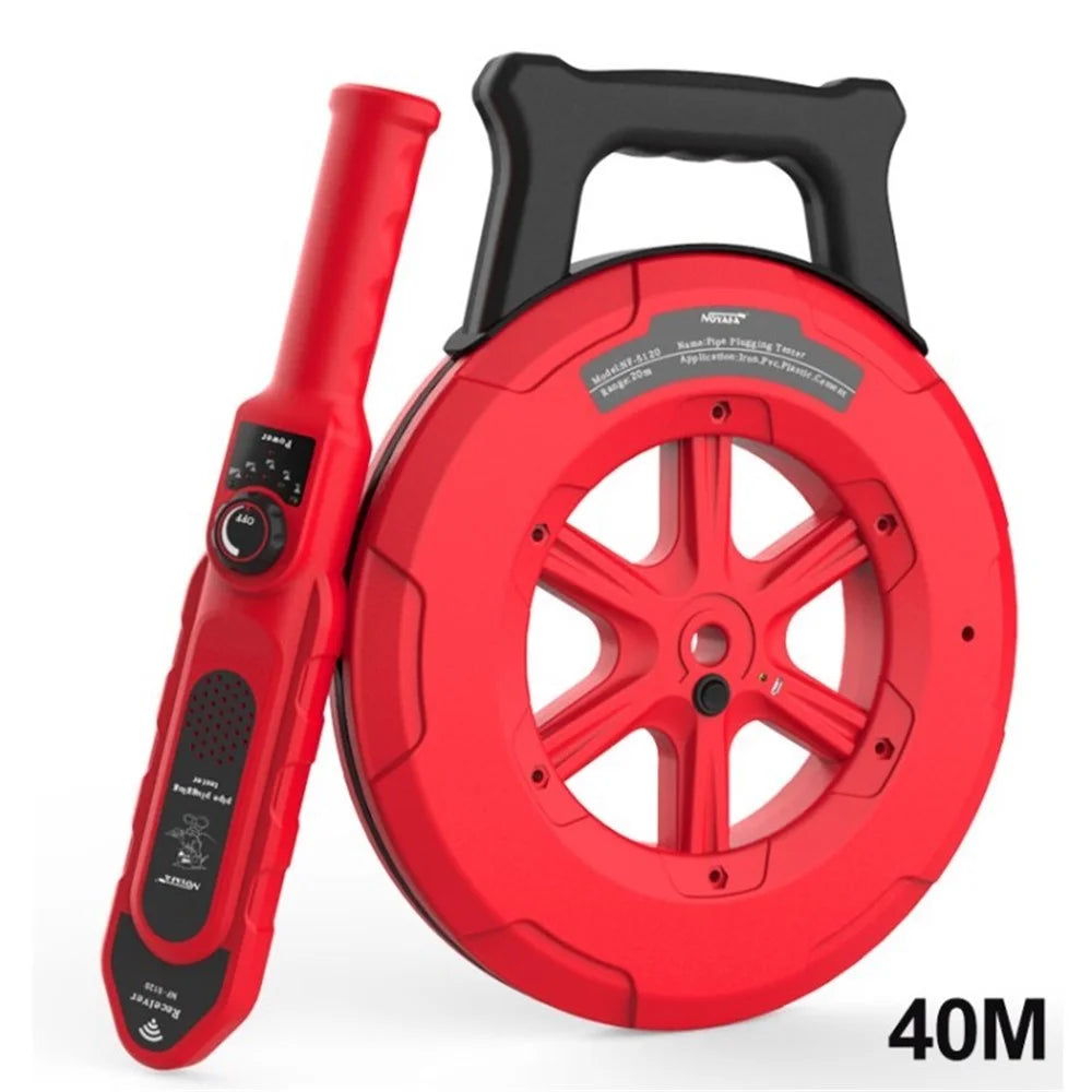 Pipe Blockage Detector Water Pipe Wall Scanner Metal PVC Water Pipes Diagnostic Tool - 40m Length / English Version - 1