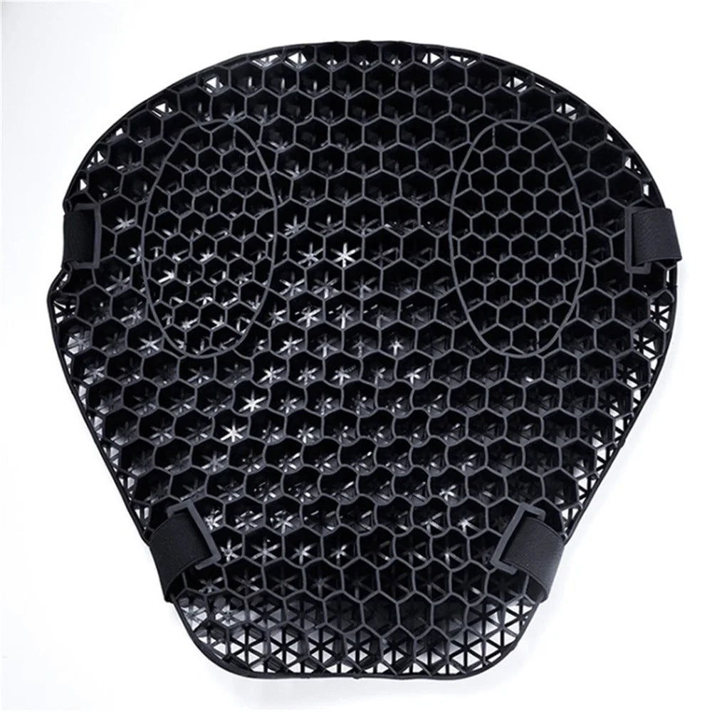 Heat Insulation Motorcycle Seat Cushion Honeycomb Breathable Motorcycle Seat Pad Butt Protector - Black - 1