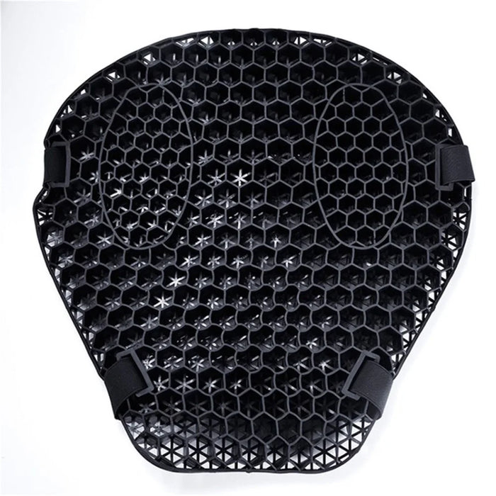 Heat Insulation Motorcycle Seat Cushion Honeycomb Breathable Motorcycle Seat Pad Butt Protector - Black - 1