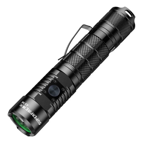 SUPERFIRE A3-M LED Flashlight 4000mAh Battery 700LM Super Bright Flashlight 160m Range Camping Torch - Black - 1