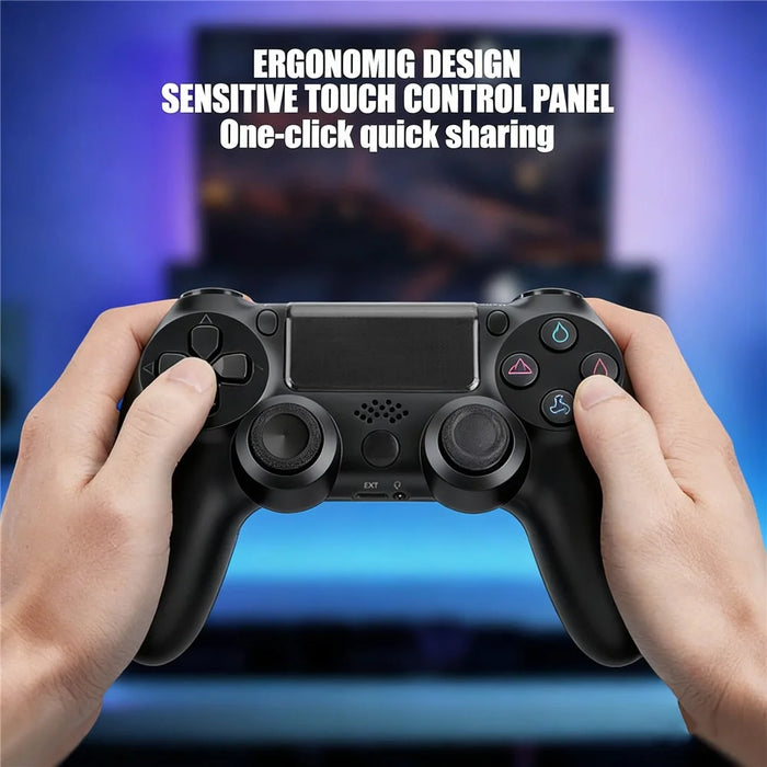 For Sony PlayStation 4 Wireless Game Controller with Touchpad Dual Vibration Bluetooth-compatible 4.0 Gamepad - Green - 4