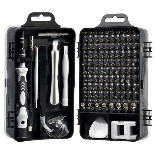 Precision Screwdriver Set 115-in-1 Watch Mobile Phone Disassemble Screwdriver Tool Kit - Black - 1