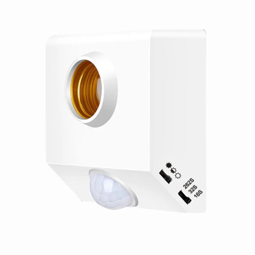 YX-425B Smart PIR Motion Sensor Light Holder Adapter E27 110V-240V Lamp Holder with Light Control Bulb Socket - 1