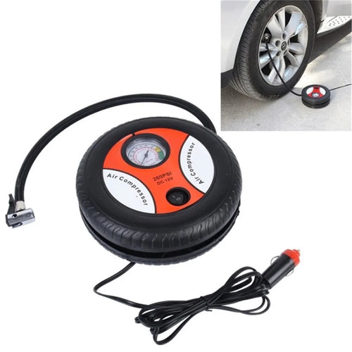 DC 12V 260PSI Portable Car Air Compressor Pump Tire Inflator for Car, Bike, Motorbike - 380 Model - 1