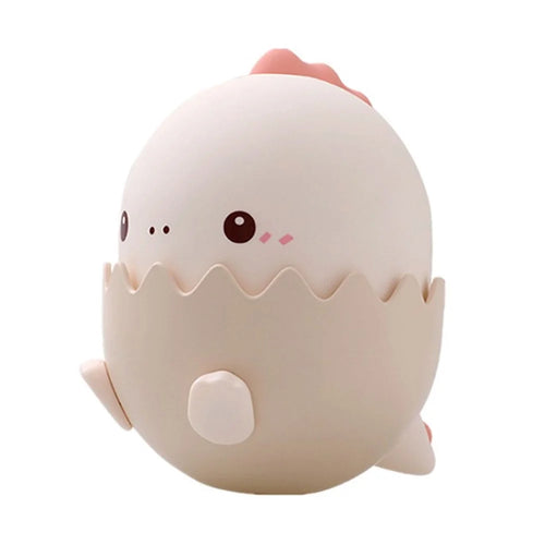 7-Color Changing Table Lamp Dinosaur Design USB Rechargeable Eye-caring Bedroom Silicone Night Light for Baby Children - Light Pink - 1