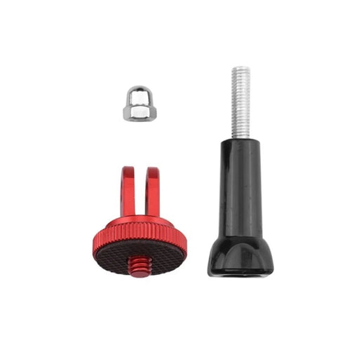 Camera Bracket Adapter for Insta360 ONE X3 / X2, Sports Camera Helmet Fixed Mounts with 1 / 4 inch Long Screw Camera Accessories - Red - 1