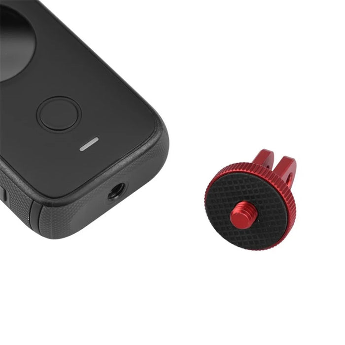 Camera Bracket Adapter for Insta360 ONE X3 / X2, Sports Camera Helmet Fixed Mounts with 1 / 4 inch Long Screw Camera Accessories - Red - 4