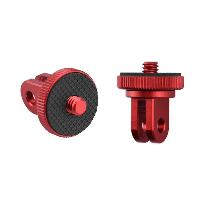 Camera Bracket Adapter for Insta360 ONE X3 / X2, Sports Camera Helmet Fixed Mounts with 1 / 4 inch Long Screw Camera Accessories - Red - 5