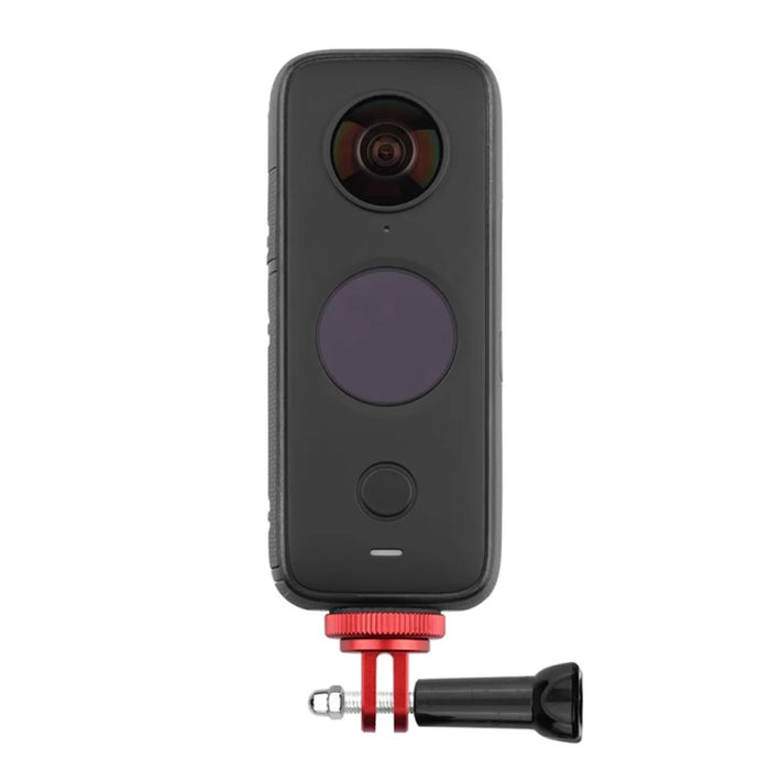 Camera Bracket Adapter for Insta360 ONE X3 / X2, Sports Camera Helmet Fixed Mounts with 1 / 4 inch Long Screw Camera Accessories - Red - 6