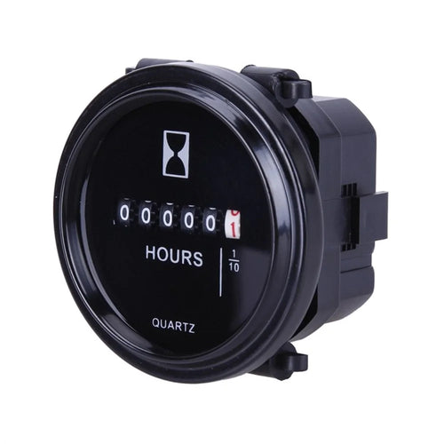SH-1 Mechanical Hour Meter Round Quartz Hourmeter Counter Timer Gauge for Boat Generator Motorcycle ATV UTV Lawn Mower Tractors Engine - 1