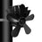 YL602 Wood Stove Fan 4 Blades Fireplace Fan Heat Powered Wall-Mount Fireplace Fan for Wood Log Burner - Black - 1
