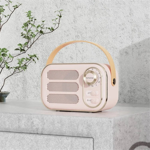 DW13 Wireless Bluetooth-compatible Speaker Vintage Mini Portable Speaker for Party Beach Camping - Pink - 1